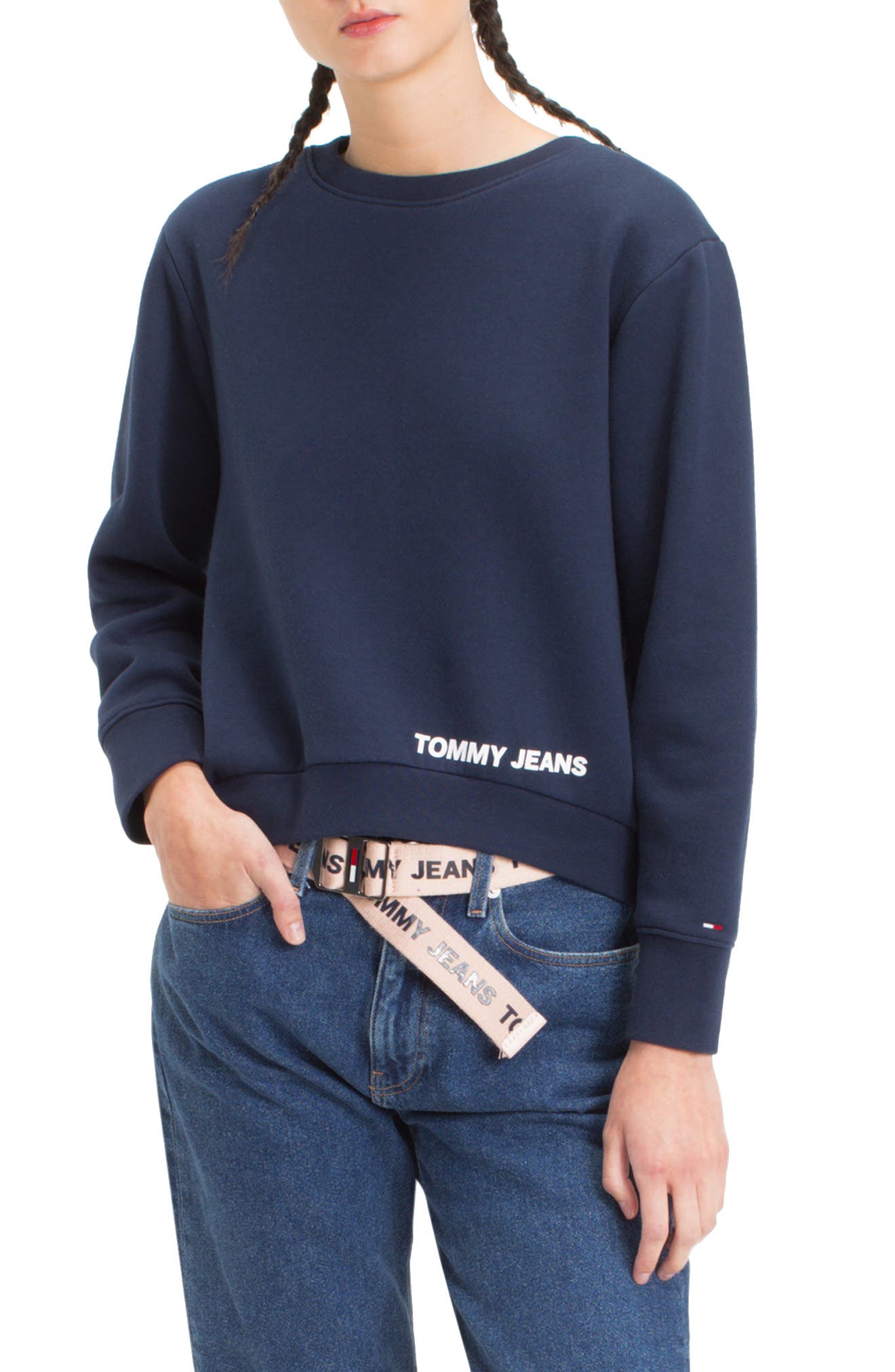 tommy jeans clean logo sweatshirt