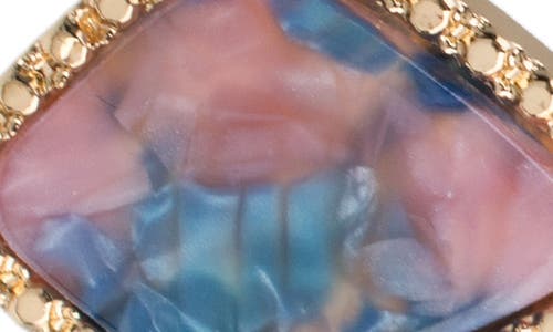 Shop Jardin Imitation Stone Drop Earrings In Blue/gold