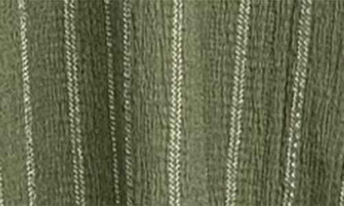 Shop Ruby & Wren Pinstripe Wide Leg Pants In Lichen/white