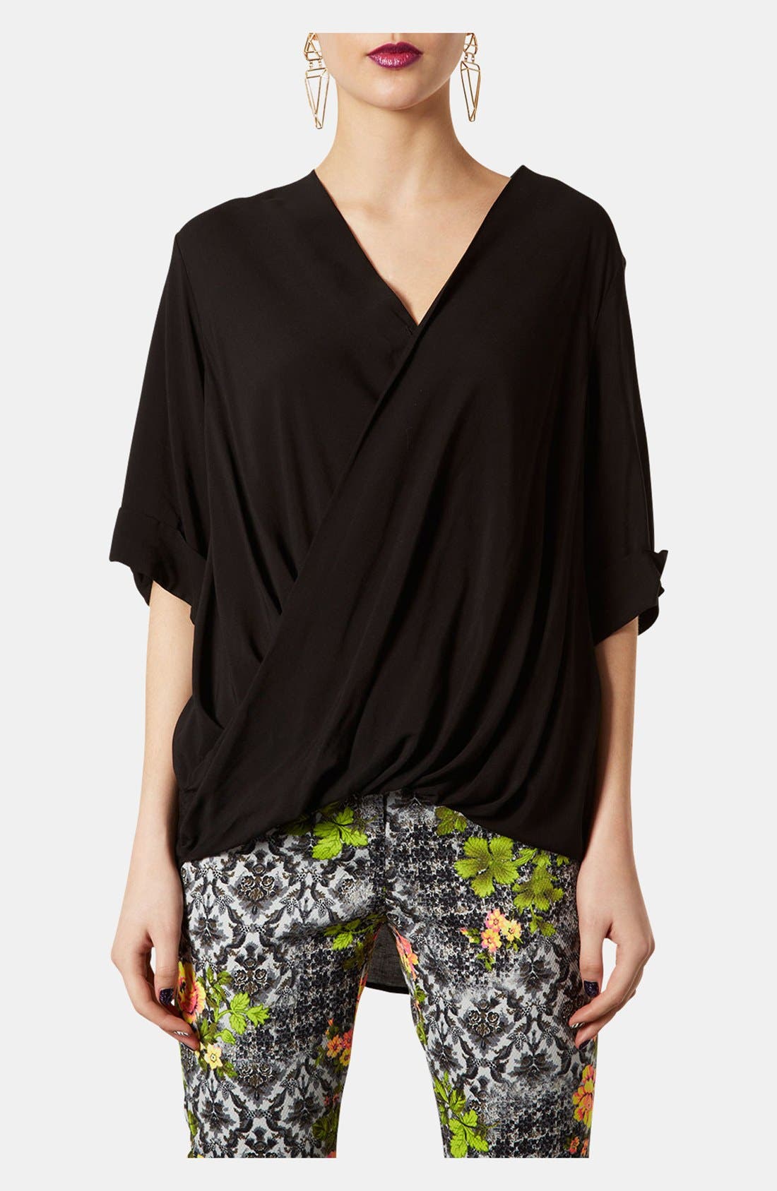 Topshop Draped Surplice Top Nordstrom