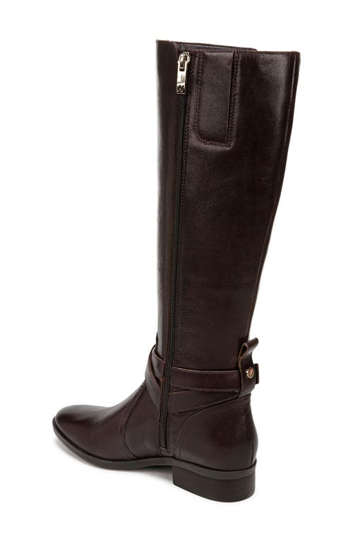 Naturalizer Women's Rena 2 Narrow Calf Knee High Block Heel Riding Boots In Dark Brown