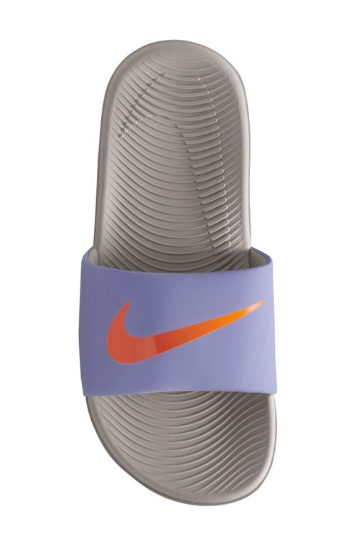 Shop Nike Kids' Kawa Slide Sandal In Purple/orange/light Iron