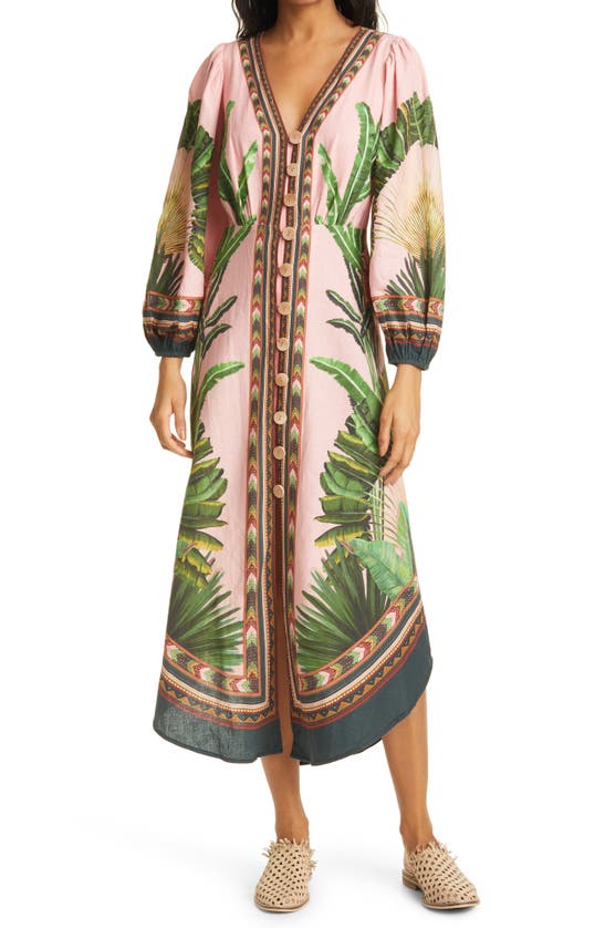 FARM RIO AMAZONIA FOREST PRINT MAXI DRESS