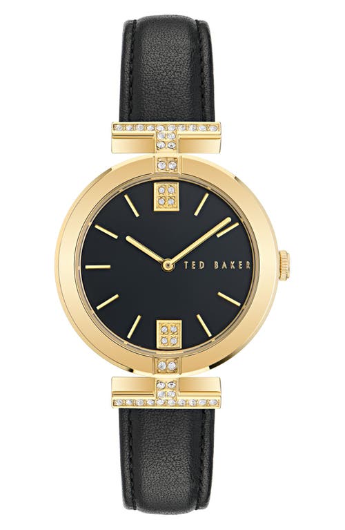 Ted Baker London Iconic Faux Leather Strap Watch in at Nordstrom