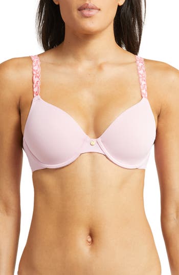  Womens Pure Luxe Custom Coverage Underwire Contour T-Shirt  Bra 732084 30C Rose Beige/Pink Pearl