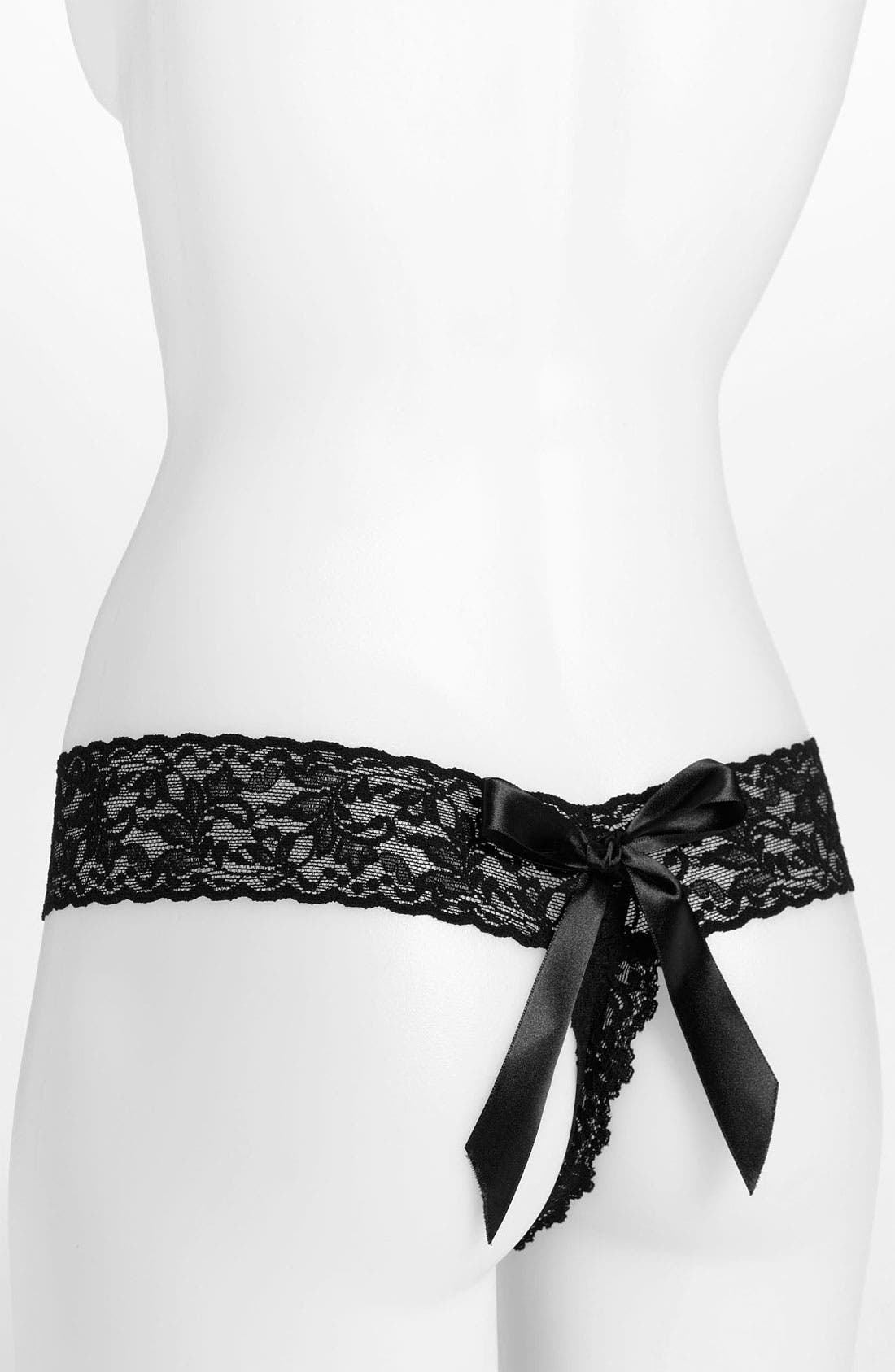 Hanky Panky Lace Open Panel Thong Nordstrom