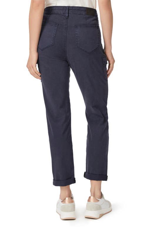 Shop Paige Drew Relaxed Straight Leg Cargo Pants In Vintage Cosmic Navy