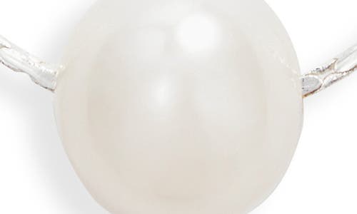 Nordstrom Demi Fine Freshwater Pearl Pendant Necklace In White- Silver