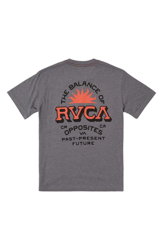 Shop Rvca Kids' Type Set Graphic T-shirt In Smk-smoke