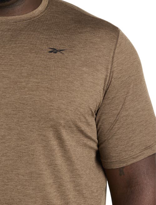 Shop Reebok Performance Perfect T-shirt In Utility Brown Hthr