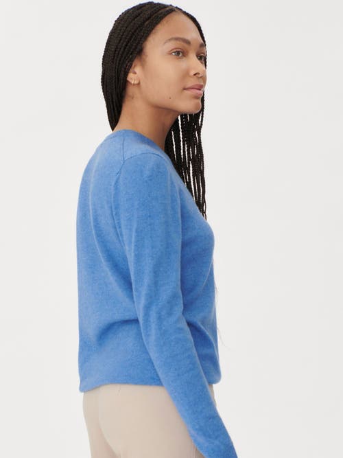 Shop Gobi Cashmere Crew Neck Sweater In Blue