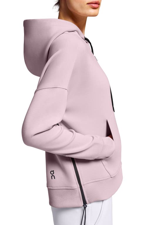 On Logo Stretch-jersey Hooded Sweatshirt In Fade