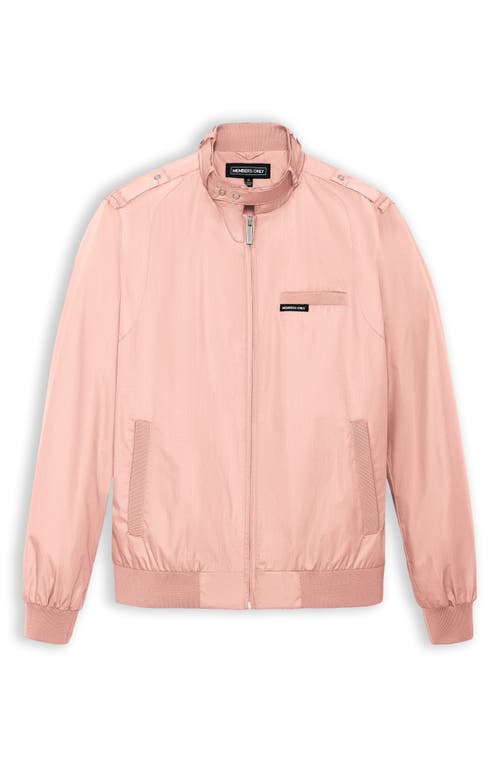 Members Only Classic Iconic Racer Jacket In Light Pink