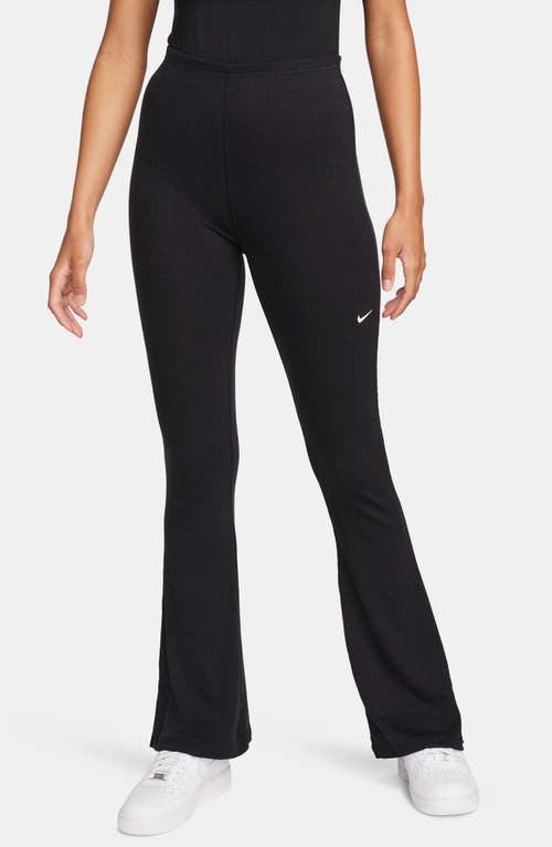 Sportswear Chill Knit Flare Leggings in Black/sail