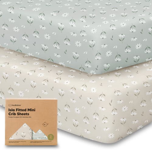 Keababies Soothe Fitted Mini Crib Sheet In Daisies