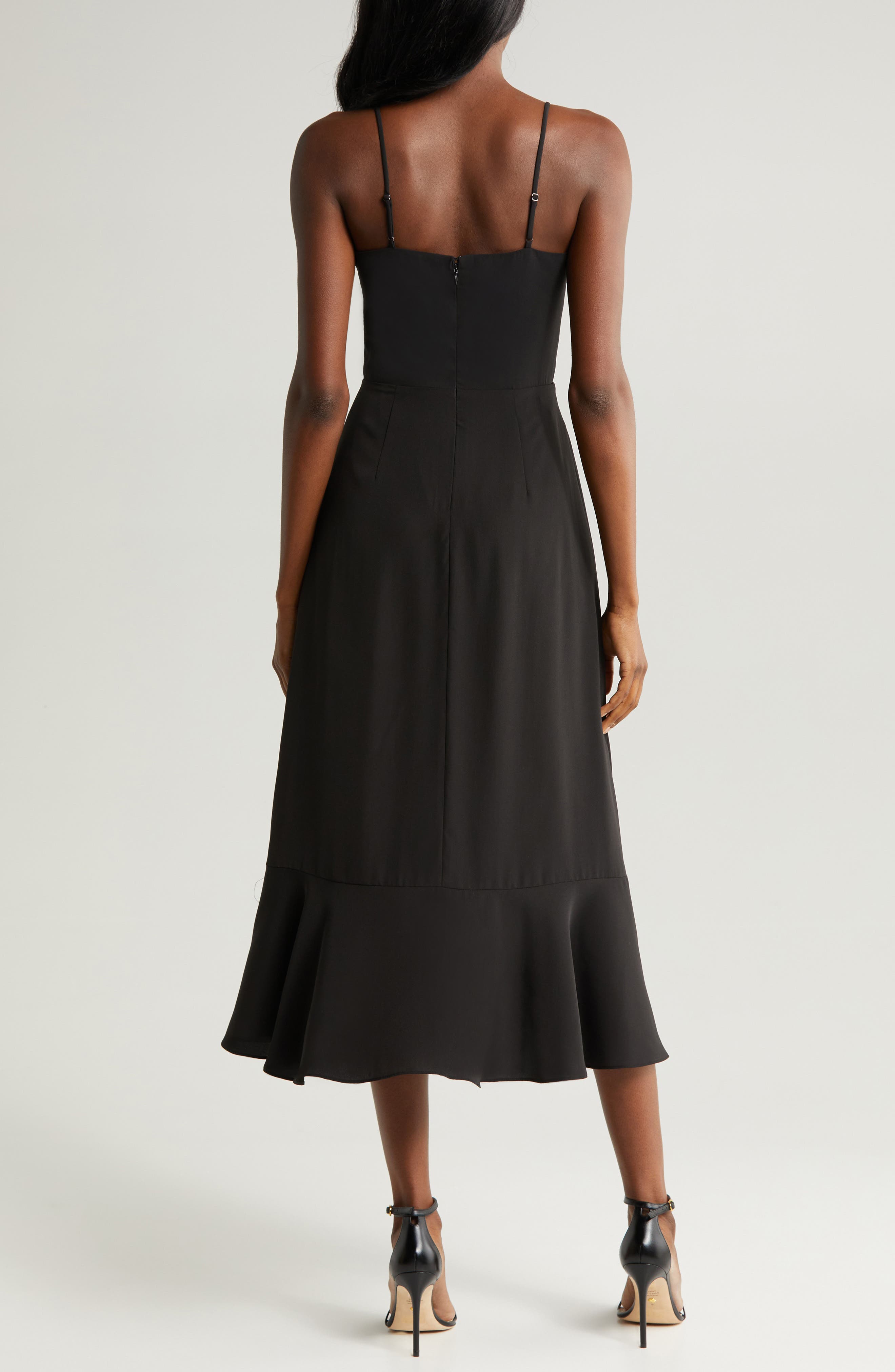 chelsea28 midi ruffle wrap dress