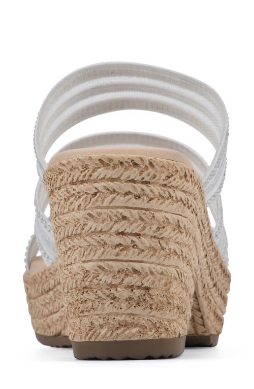 Shop Cliffs By White Mountain Bianna Espadrille Platform Sandal In Silver/met/mesh