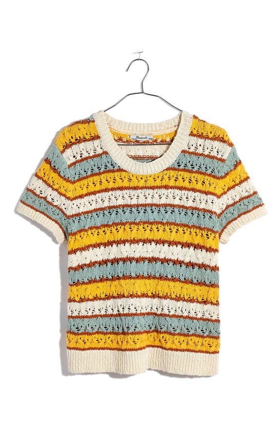 Madewell Carrington Short Sleeve Sweater In Mulled Cider