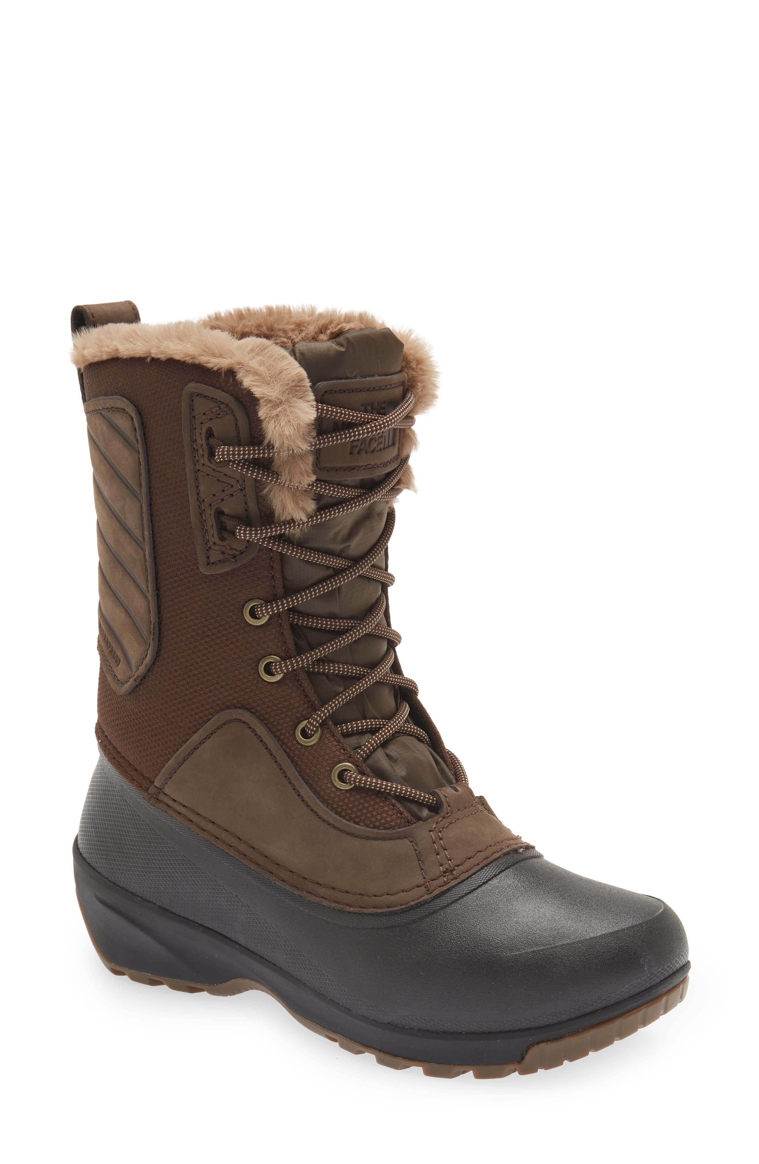 north face boots fur