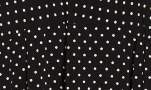 Love By Design Colette Double Layer Maxi Dress In Black/white Micro Dot