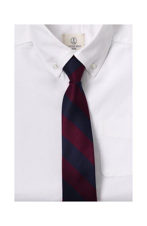 Lands' End School Uniform Stripe To Be Tied Tie In Classic Navy/dark Crimson