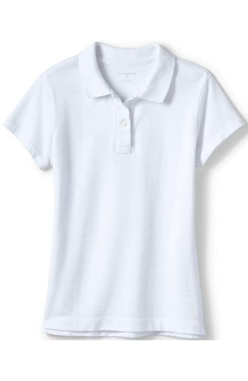 Shop Lands' End School Uniform Girls Short Sleeve Feminine Fit Mesh Polo Shirt In White