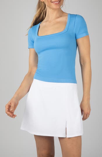 90 Degree By Reflex Seamless Scoop Neck 3-pack T-shirt Set In Blue
