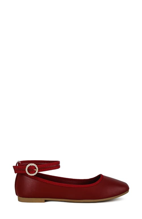 London Rag Danseur Flat In Burgundy