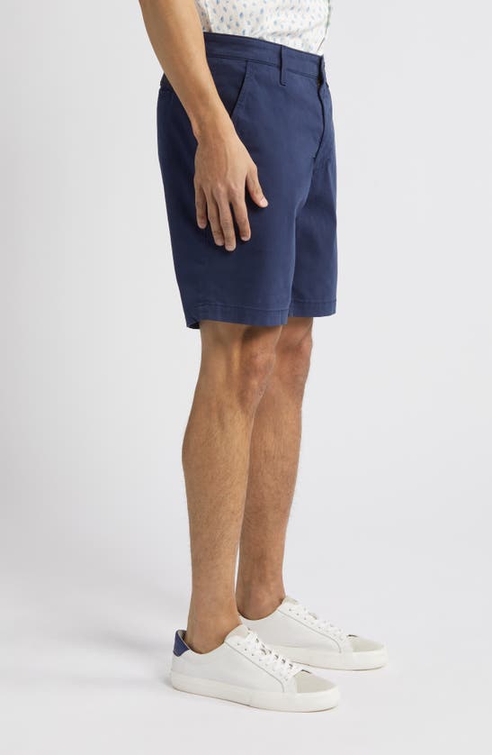 Shop Ag Wanderer 8.5-inch Stretch Cotton Chino Shorts In Stormy Night