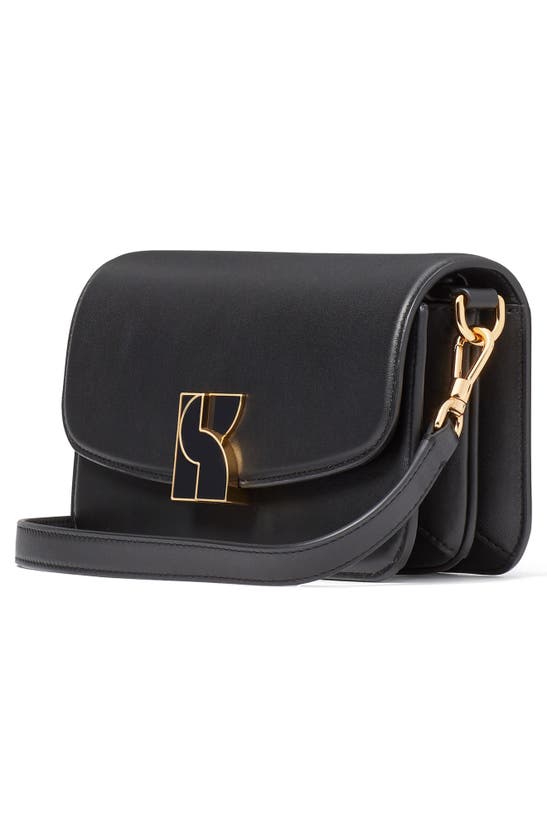 Shop Kate Spade Small Dakota Smooth Leather Crossbody Bag In Black