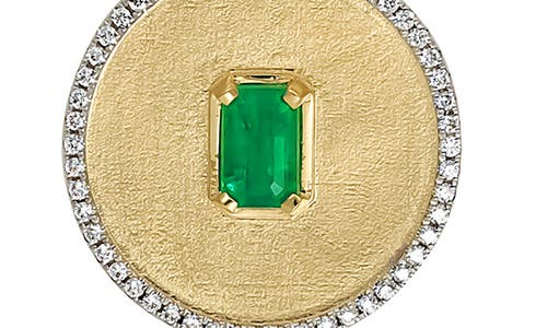 BONY LEVY BONY LEVY EL MAR EMERALD & DIAMOND MEDALLION PENDANT NECKLACE 