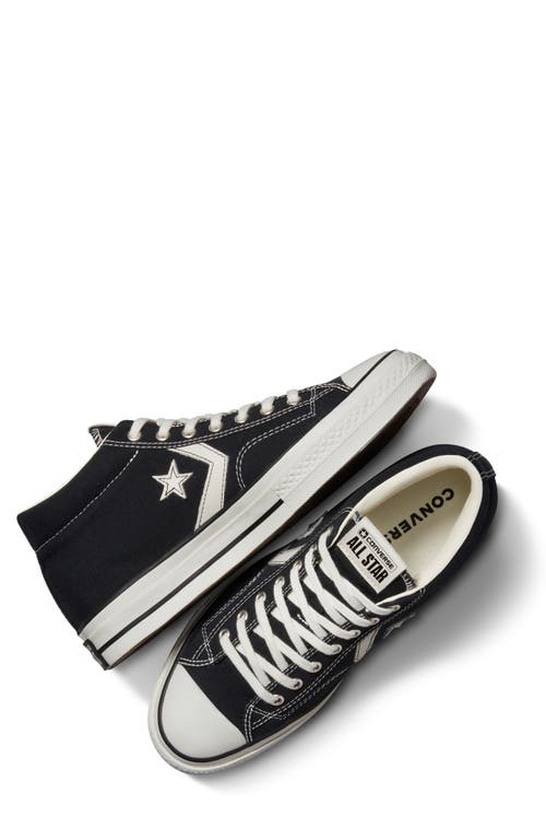 Shop Converse All Star® Star Player 76 Mid Top Sneaker In Black/vintage White/egret