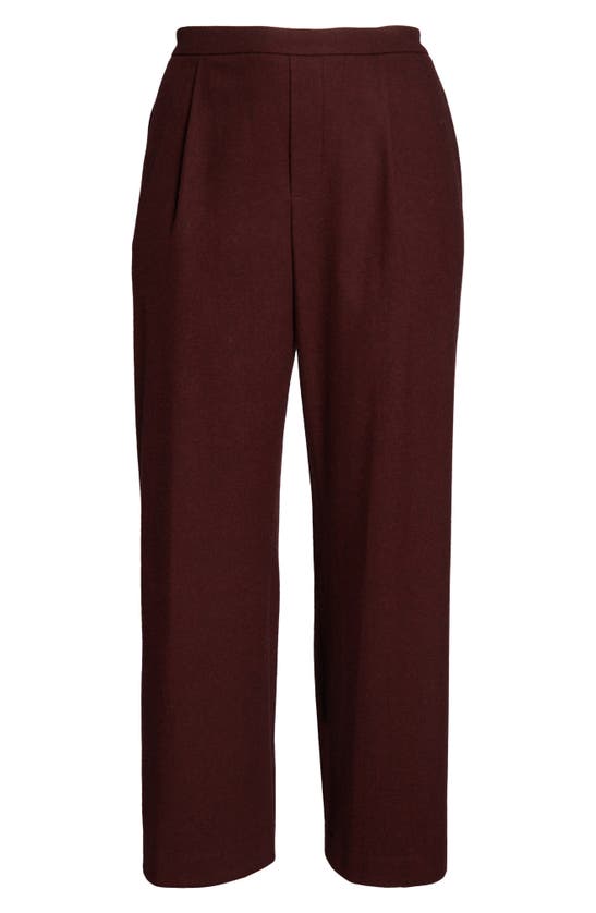 Vince Flannel Easy Pull-on Pants In Deep Wine