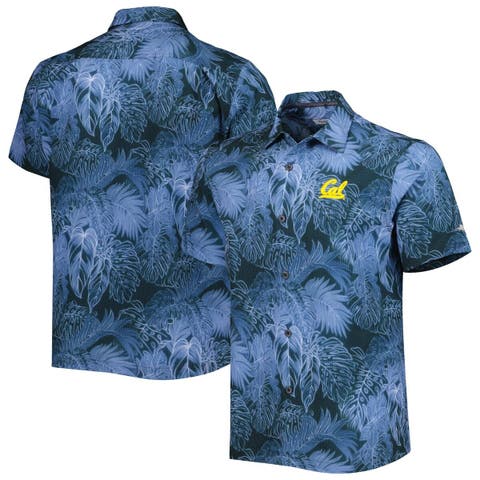 Men's Tommy Bahama Black Wake Forest Demon Deacons Coast Luminescent Frond  IslandZone Button-Up Camp Shirt