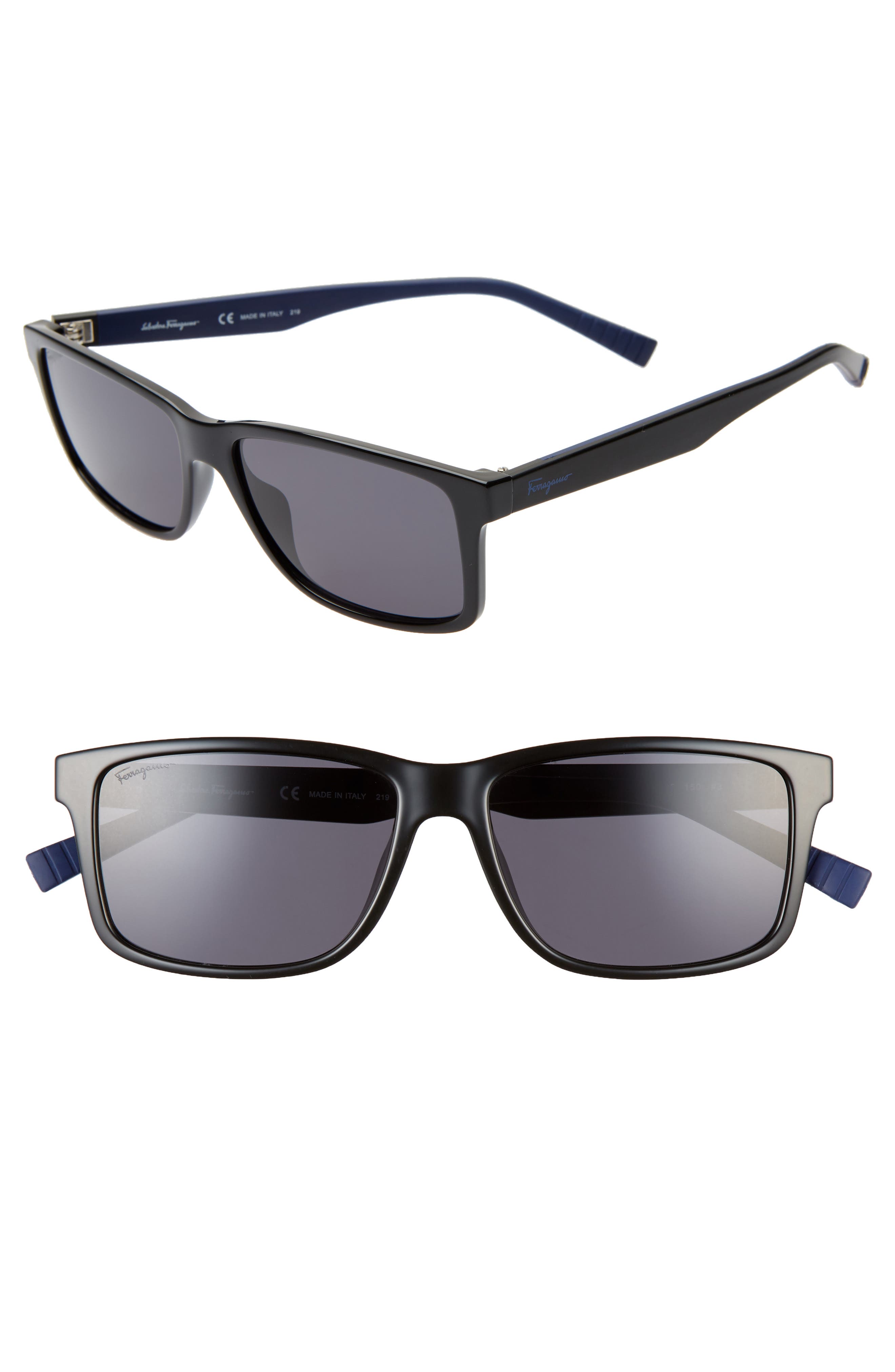 SALVATORE FERRAGAMO 57mm Square Sunglasses Blue SF960S Made In Italy Ferragamo Women main image 4