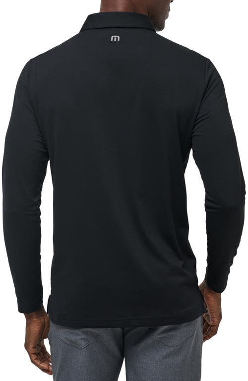 Shop Travismathew Course Mapper Long Sleeve Polo In Black