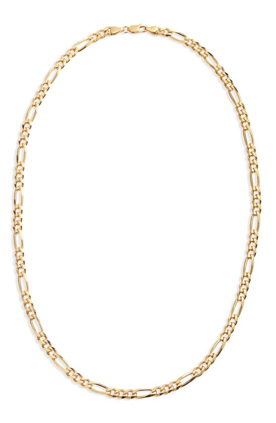 Argento Vivo Sterling Silver Figaro Chain Necklace In Gold