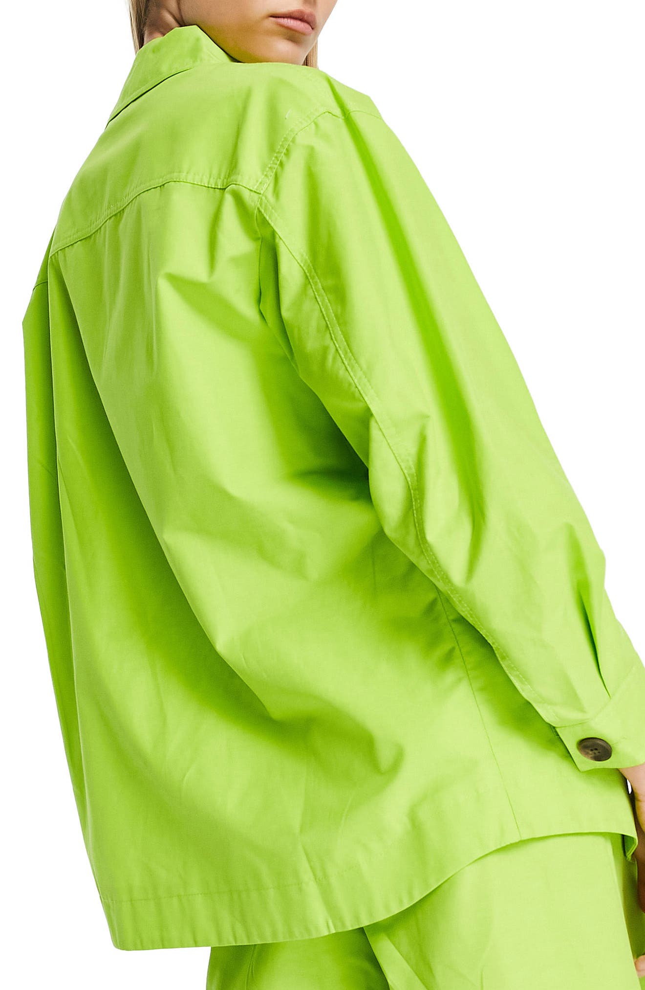 Topshop Neon Green Shacket | Nordstrom