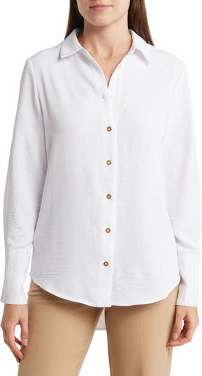 Ellen Tracy Airflow Long Sleeve Button-Up Shirt | Nordstromrack