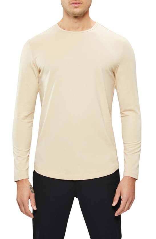 Cuts Crewneck Long Sleeve T-shirt In Sandstone