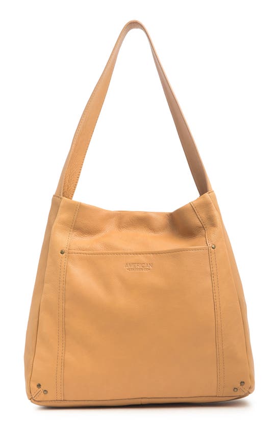 American Leather Co. Avery Sling Hobo In Cashew