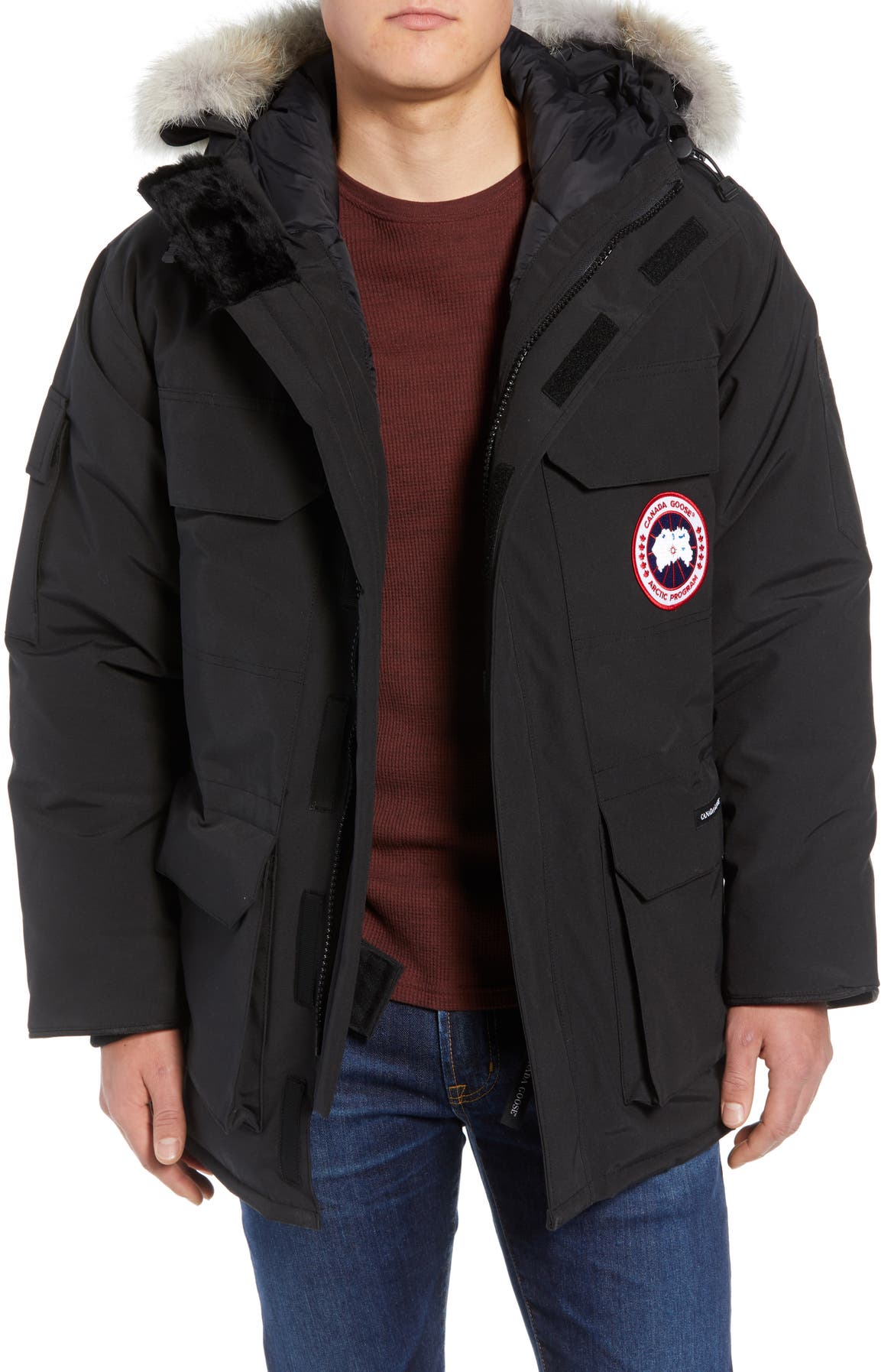 Canada Goose PBI Expedition Regular Fit Down Parka with Genuine Coyote ...