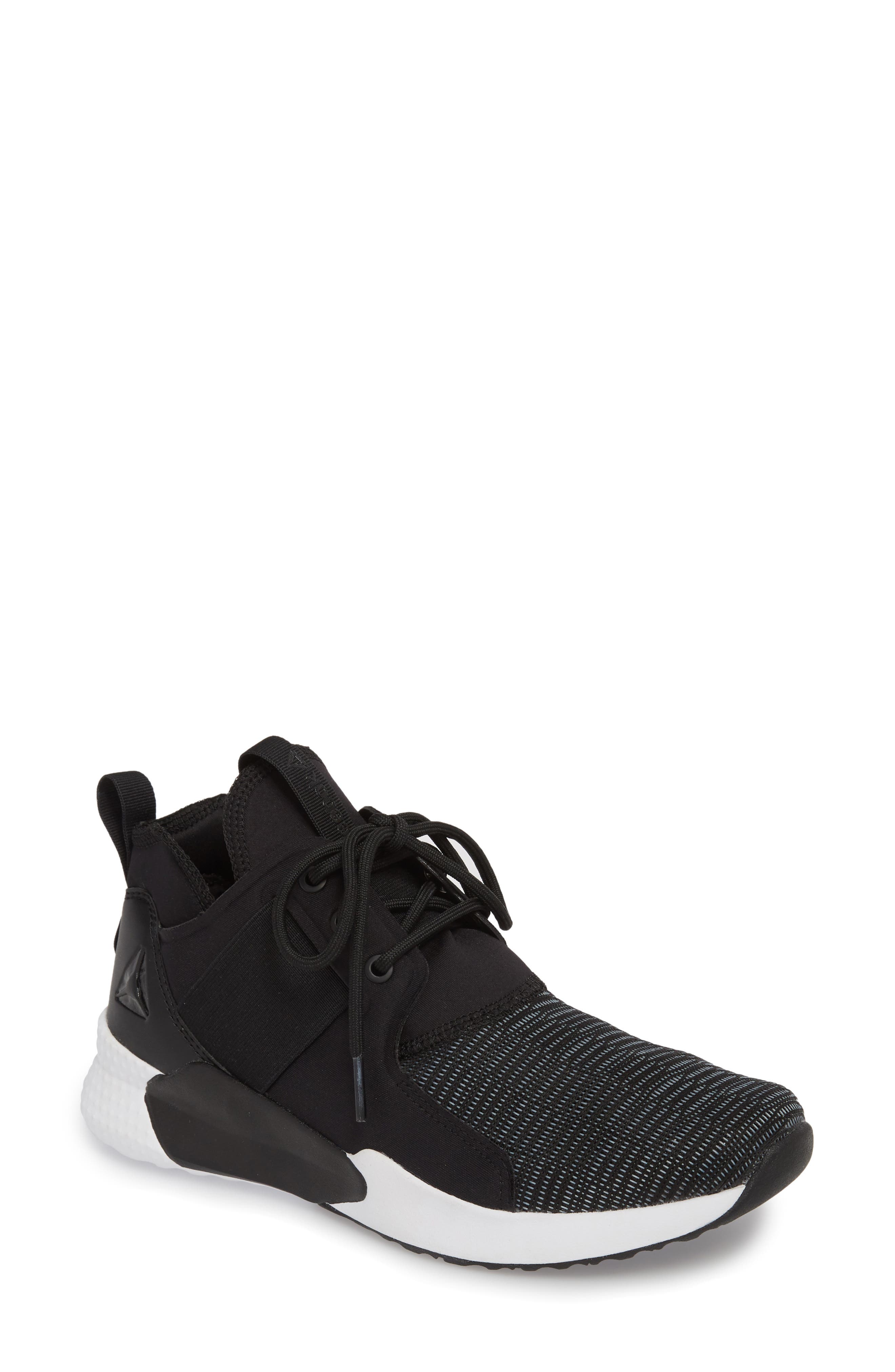 reebok high tops brown