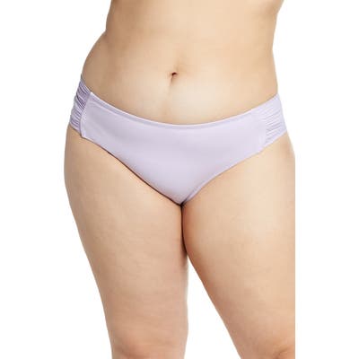 Plus Size Becca Etc. Color Code Tab Side Bikini Bottoms, Blue