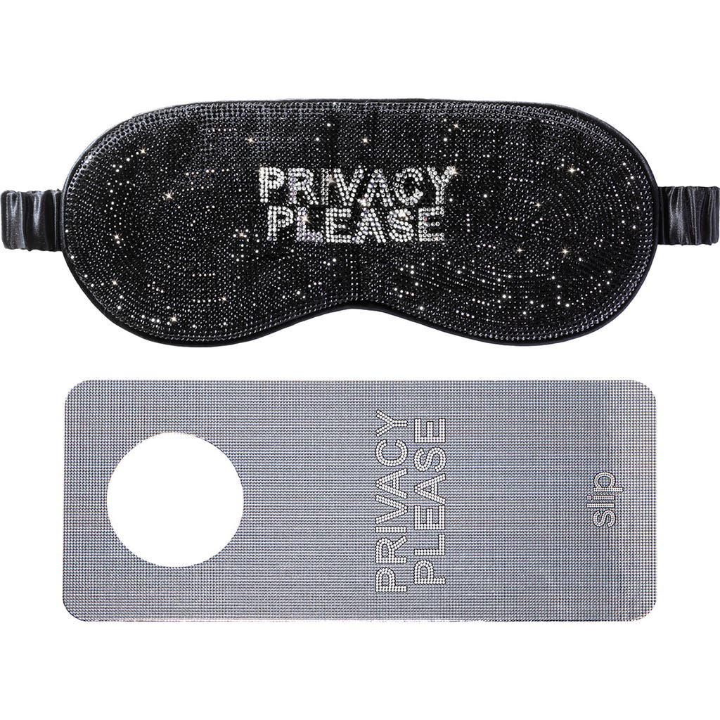 Slip Privacy Please Sleep Mask & Door Hanger Set In No Color