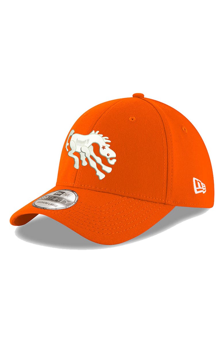 كوماكس Broncos Team Logo Orange White Adjustable Hat TX سيف لعبه