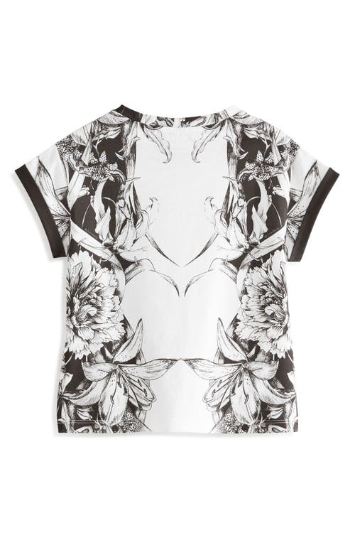 Shop Allsaints Sm By Kids' Pattie Floral Embroidered Cotton T-shirt In White