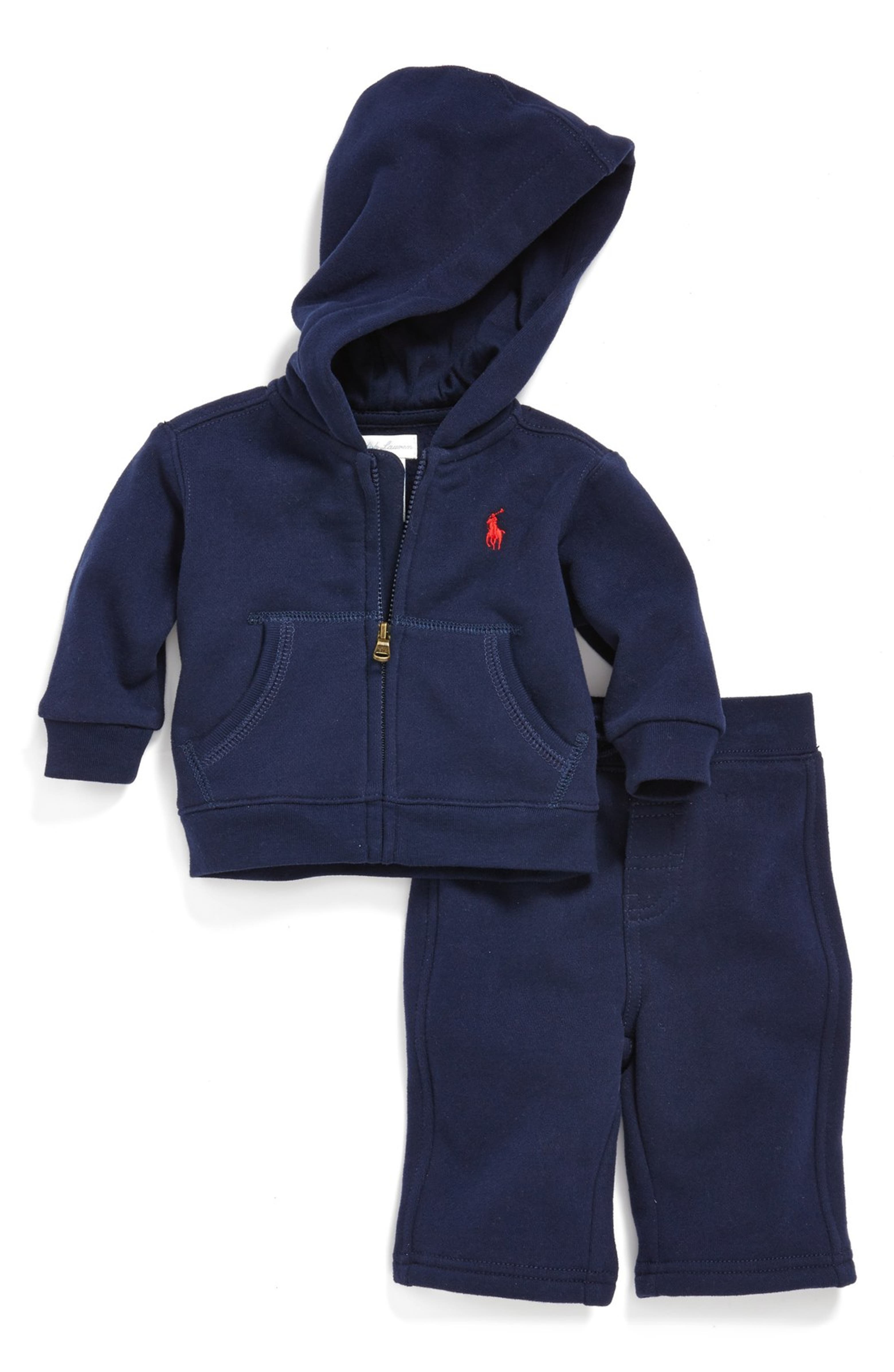Ralph Lauren 'Collection' Fleece Hoodie & Pants Set (Baby Boy) | Nordstrom
