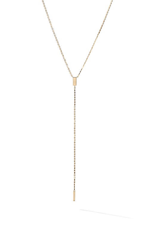 Lana Petite Malibu Tag Lariat Necklace in Yellow Gold at Nordstrom, Size 18