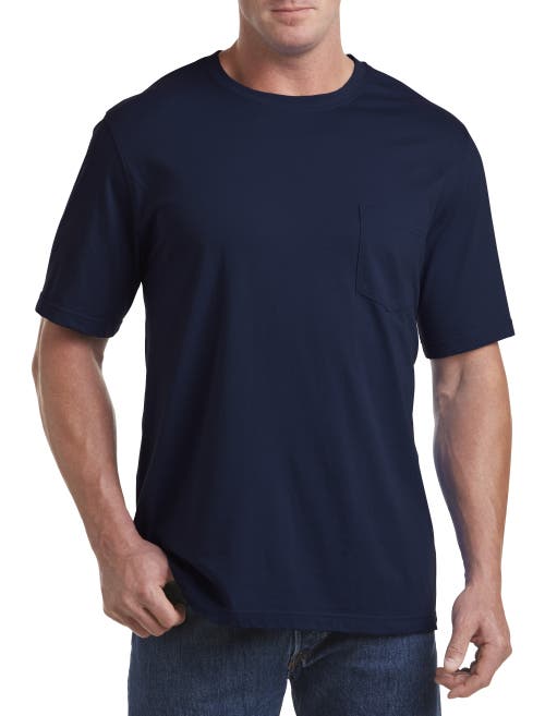 Shop Harbor Bay By Dxl Moisture-wicking Pocket T-shirt In Blue Depths